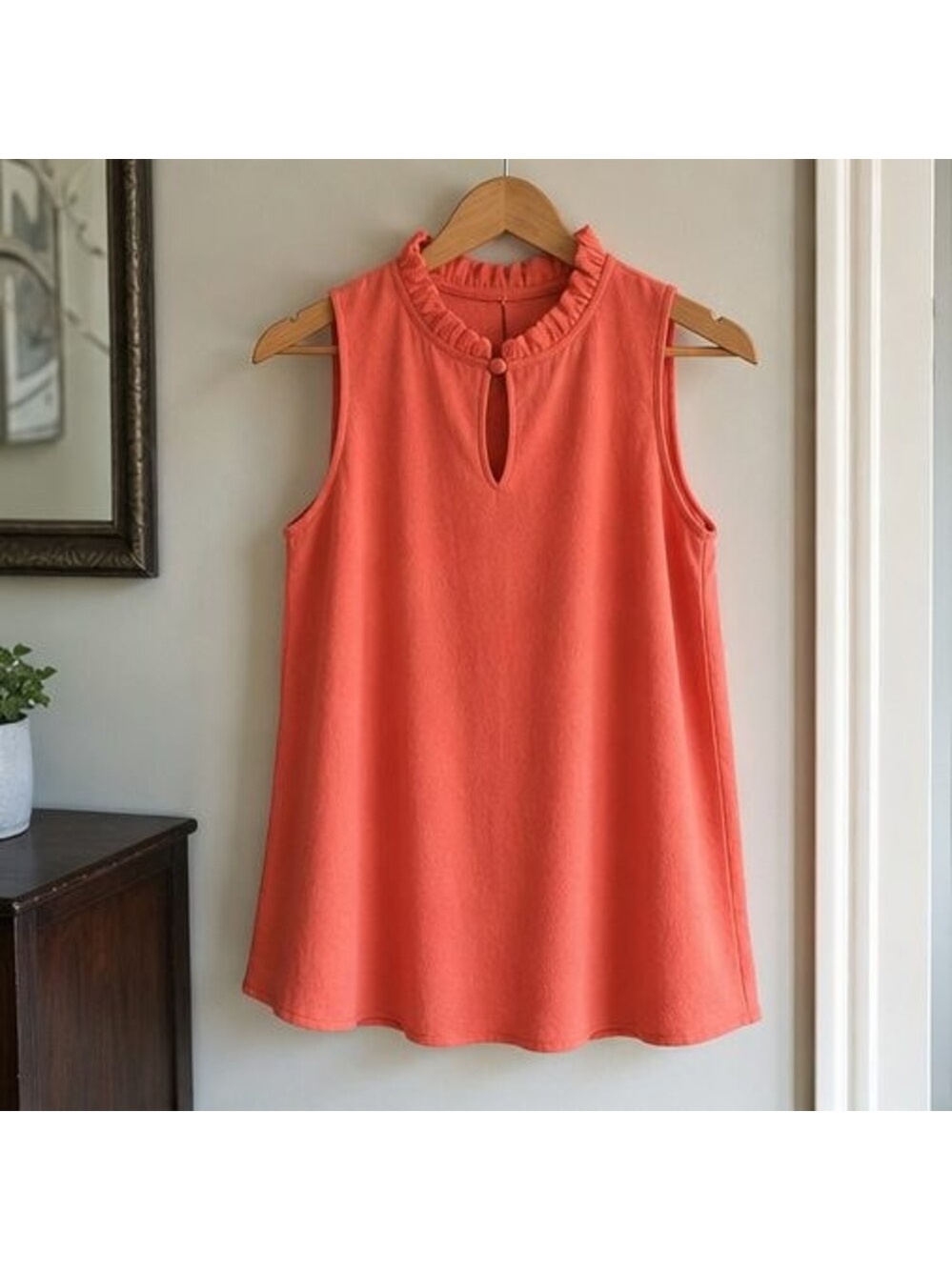 Gray V Neck Top